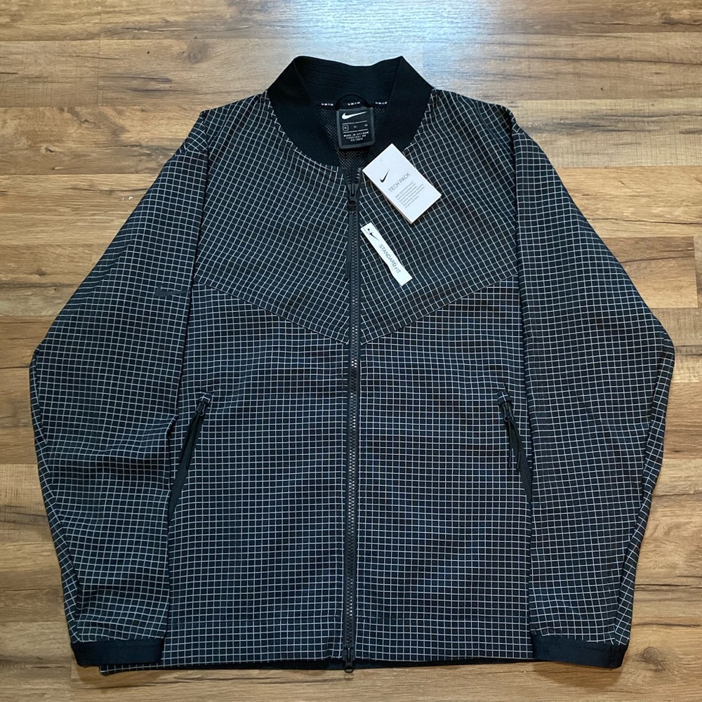 Nike Tech Pack Grid Print Zip Up Jacket